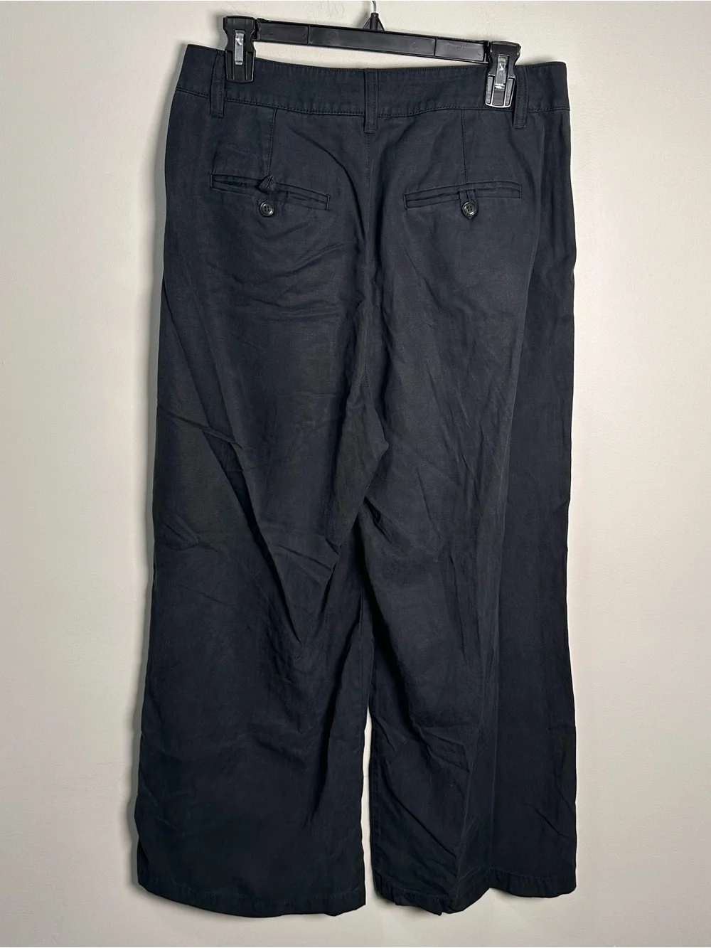 Madewell Harlow Wide Leg Trouser Pants Women Size 8P Navy